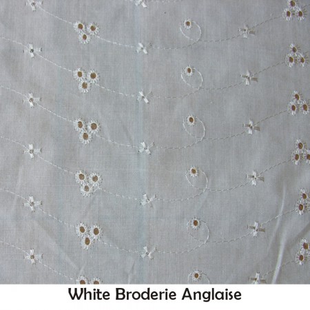 White Broderie Anglaise Fabric
